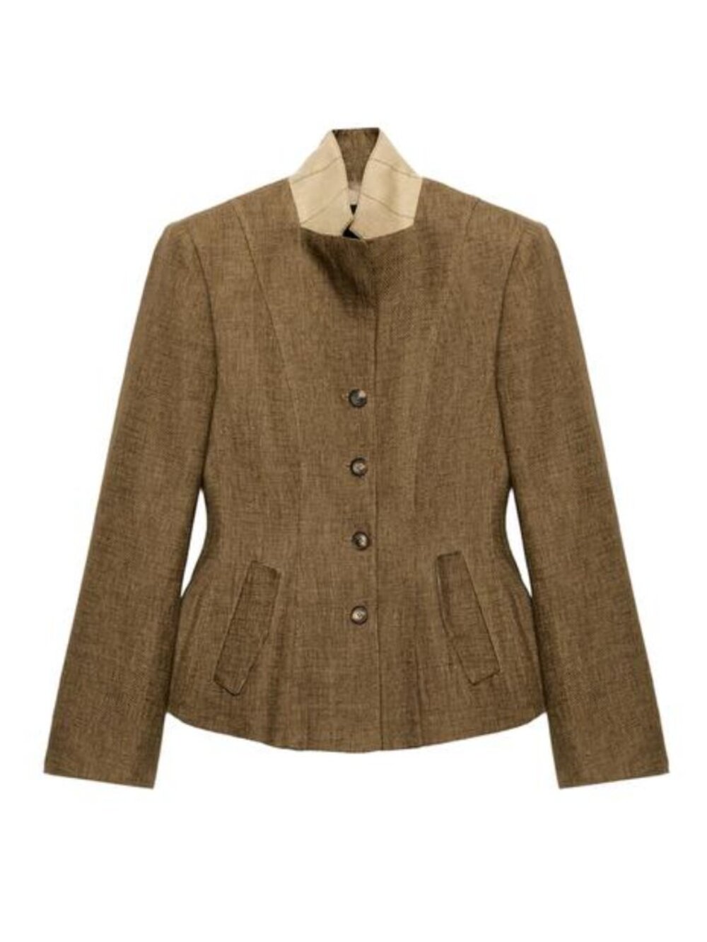 ZARA ZW COLLECTION LINEN BLEND BLAZER